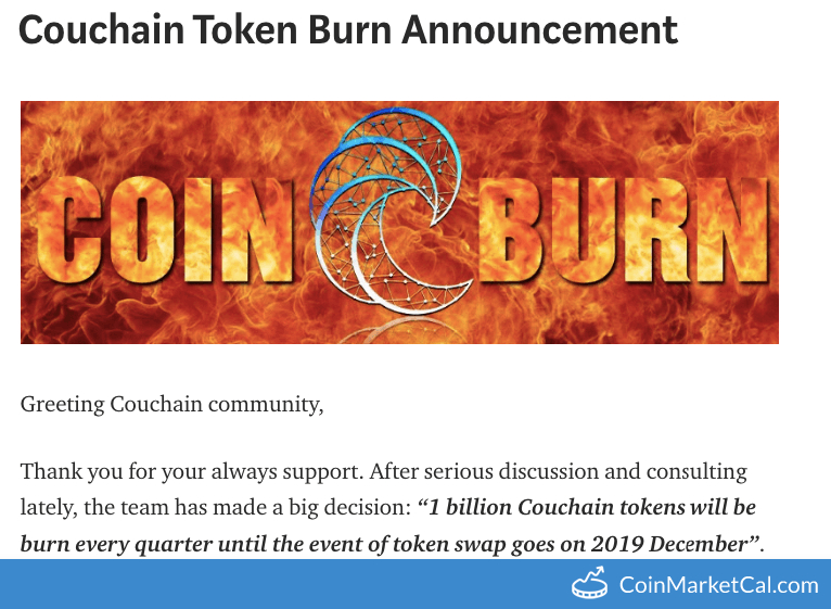 Couchain Token Burn image