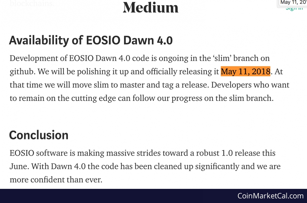 EOS Dawn 4.0 Release image