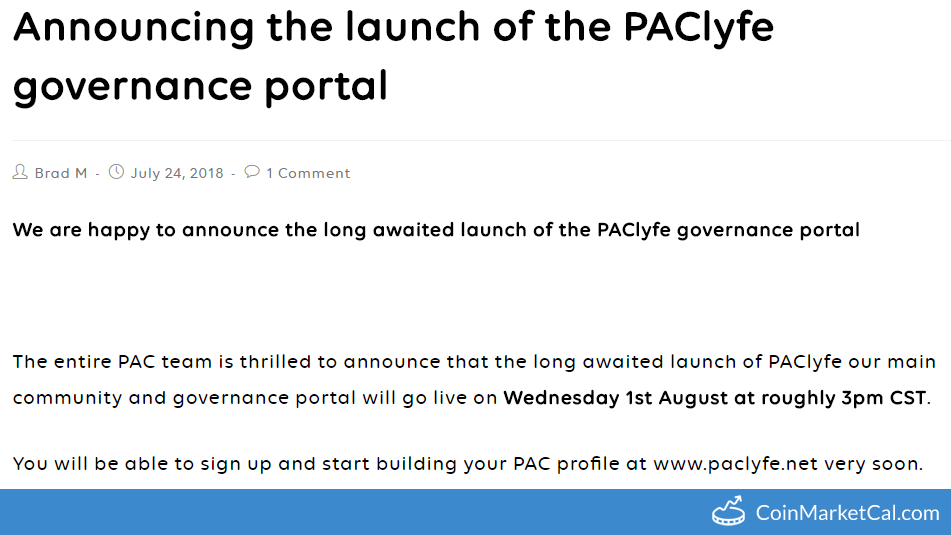 PAClyfe Launch image