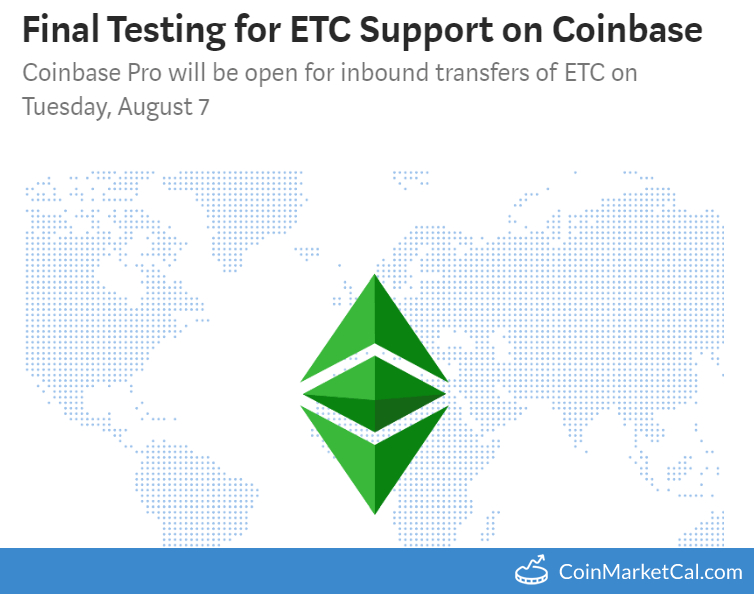 coinbase support ethereum classic