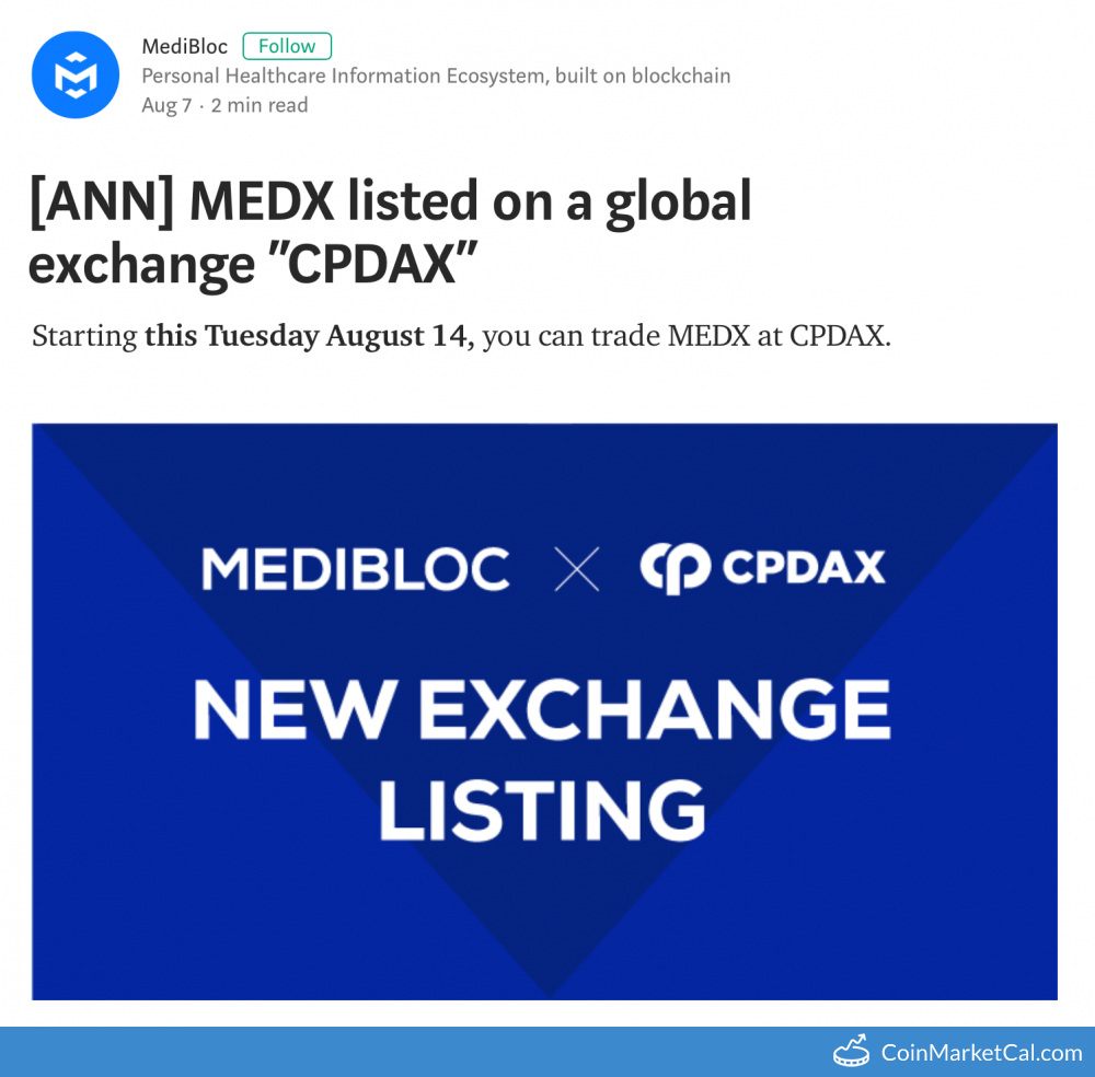 CPDAX Exchange Listing image