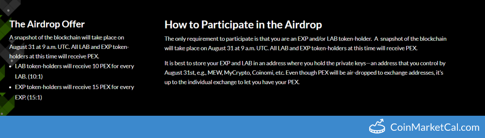 PEX Airdrop EXP/LAB image