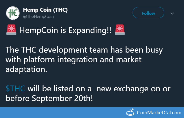 THC listed new Exchange image