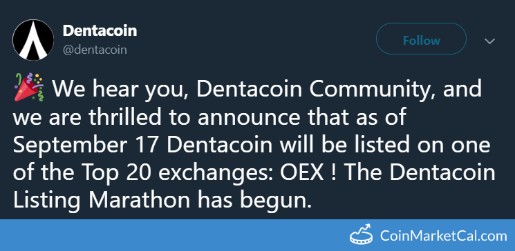 OEX Exchange Listing image