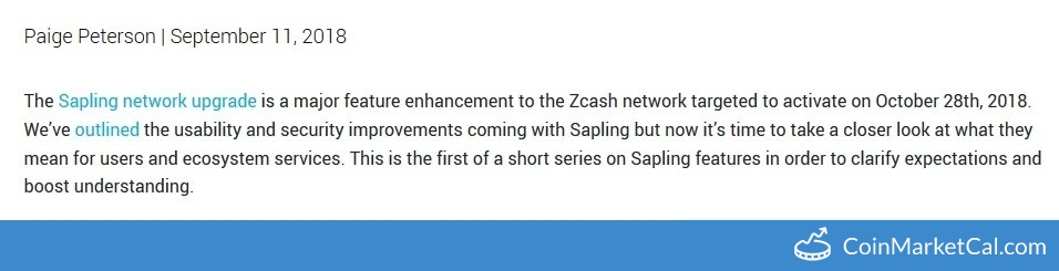 Sapling Network Upgrade image